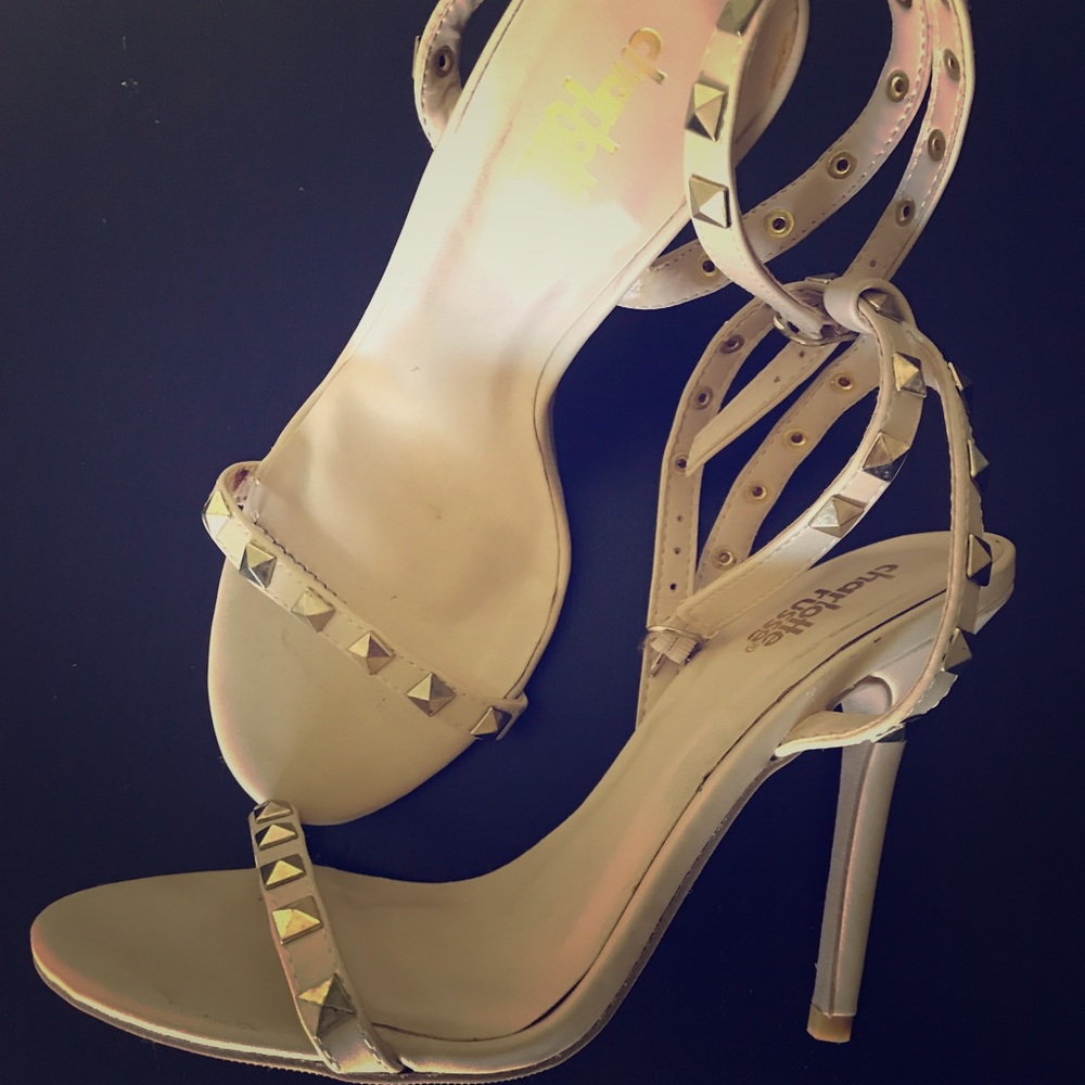 Cream colored stilettos
